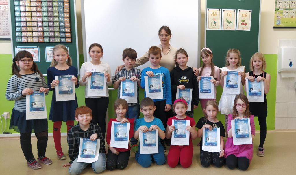 Pololetní vysvědčení ve třídě Medvíďat (II. B)