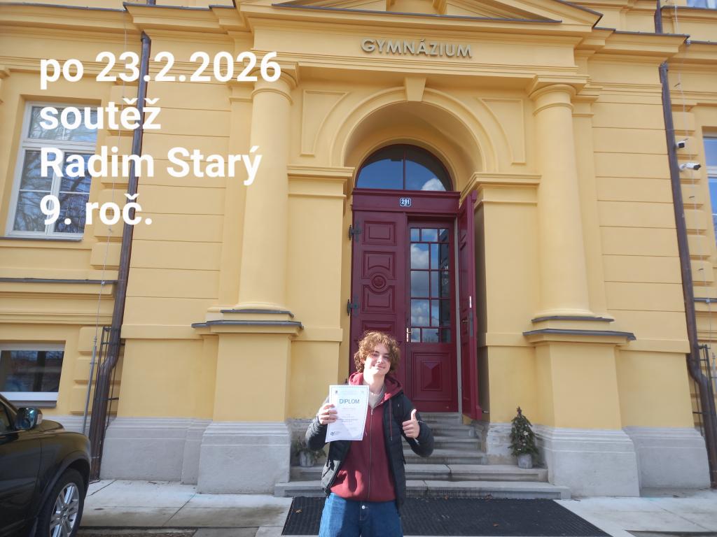 Radim Starý 1. místo v okresním kole v Aj